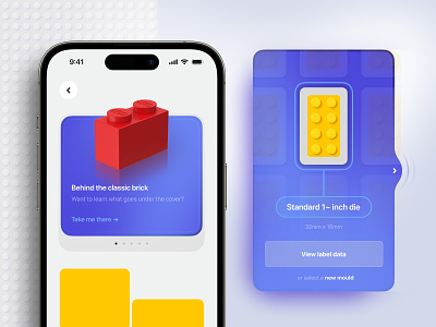 Random Projects: Lego mold app clean colorful ios iphone iphone 14 lego modern refined ui