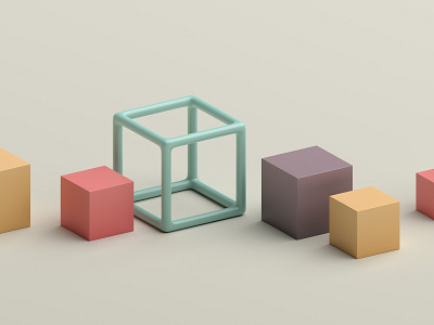Cubes 3d abstract blender blocks clean composition cubes design geometric illustration minimalist render shape simple