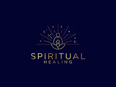 Spiritual Healing Logo abstatct logo design flatlogo healing illustration letter logo logo logo design minimal minimalist logo natural pray logo spiritual ui yoga