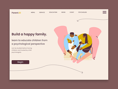 Parent.ID branding design figma graphic design illustration landingpage mobile simple ui ux