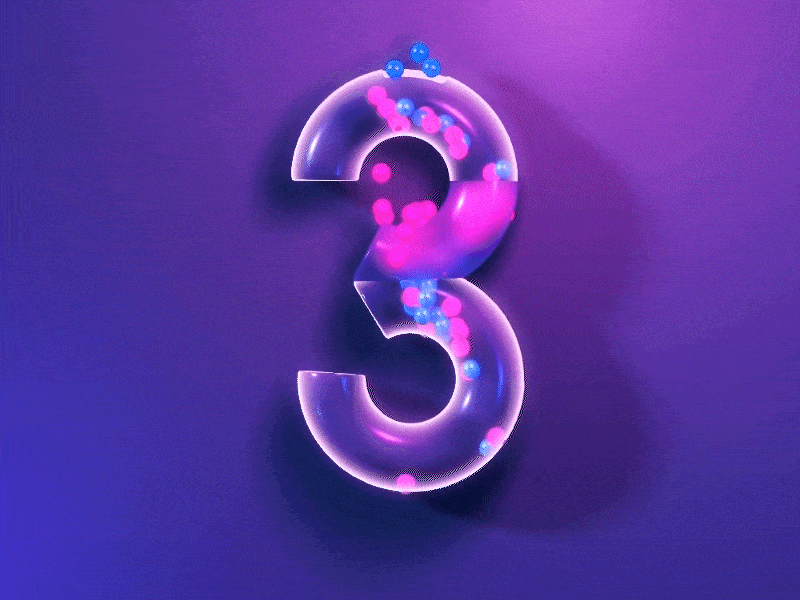 Number 3 in 2023-HNY 3d animation branding happynewyear illustration interaction motion graphics spline ui design