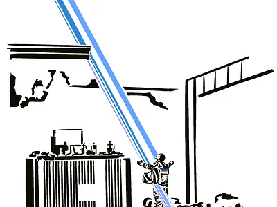 Light azovstal branding cower design design illustration line art minimalistic pop art print design ukraine ukrainian artist w b art