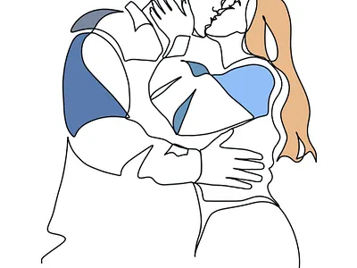 Love branding cower design gift for christmas gift idea illustration minimalistic one line art portrait printable art single line stylish ukrainian artist