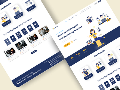 Landing page E-Courses Skillup design figma graphic design typography ui ux