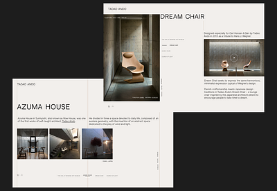 concept for Tadao Ando's works branding design graphic design ui ux
