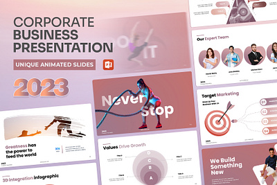 Azure Corporate PowerPoint Template business proposal