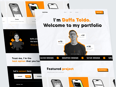 Personal Portfolio Website🟠 landing page portfolio ui ui design uiux web design website