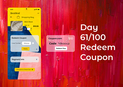 <100 day challenge> Day 61 Redeem Coupon 100daychallenge dailyui design ui ux