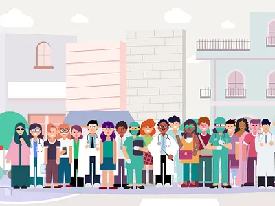 Flat Illustration art artwork avatar branding character city colorful cool creative digital art doctor drawing flat graphic design hero image illustration illustrator medical minimal vector