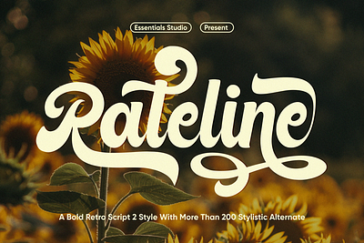 Rateline Retro Fonts alternate baseball calligraphy classic crafting font font handwriting handwritten lettering logo font logotype regular retro retro font script sport vintage vintage font