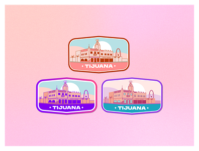 TJ in stickers city geometric hotel illustration mexico tijuana vector