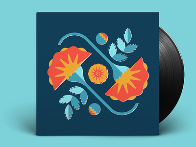 Marigold - Album Cover album cover album cover design artist ben stafford design flower geometric illustration marigold mattox mattox shuler music music album symmetry texture vector