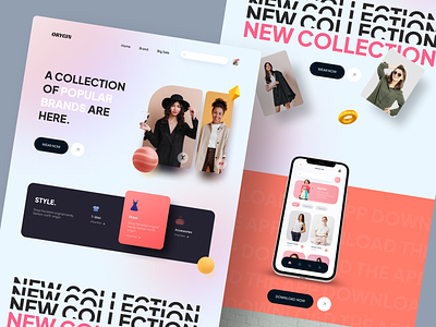 Woman Fashion Landing Page branding design fashion header landing page ui uiux web design website woman