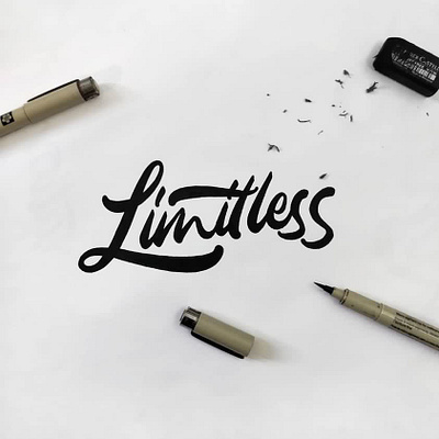 LIMITLESS LETTERING branding customlettering customtype design graphic design lettering logo logotype script type typography typography logo