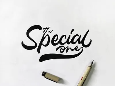 The Special One Lettering branding customtype design designlogo font graphic design logo logodesign scriptlettering typography