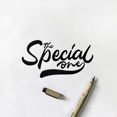 The Special One Lettering branding customtype design designlogo font graphic design logo logodesign scriptlettering typography