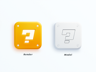 Blind box 3d color design icon illustration logo ui