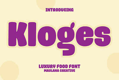 Kloges Luxury Food Font 3d animation branding christmas design font fonts graphic design illustration logo luxury motion graphics nostalgic ui