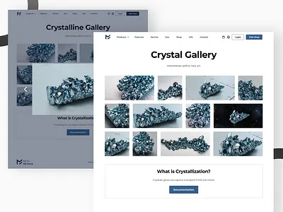MetaMetals - Crystal Gallery crypto design landingpage nft uidesign uiux web3 webdesign weblanding