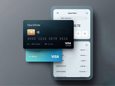 Random projects: Digital wallet app credit card finance fintech wallet
