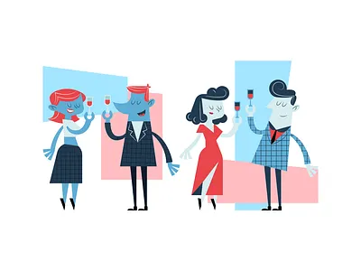 Elegant People design graphic design illustration vector