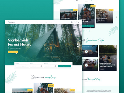 Scava Space - Lodging Marketplace Design airbnb booking cabin ecommerce home homepage house landingpage lodging marketplace real estate reservation