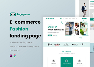 Fashion landing page ecommerce fashion landing page ui ux