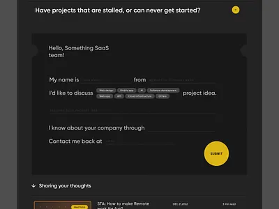 Dark SaaS Website UI (6/7) design figma ui