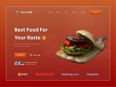 Food Landing Page business cuisine ecommerce eftiar food food delivery food delivery service food landing page homepage kitty uix landing page landingpage restaurant ui ux vwebdesign web web design website design