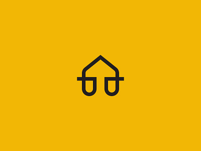 Homnny Logo Mark abstract arrow brand branding creative home house icon identity logo luxury mark minimal minimalist modern mortgage properties protect simple stock