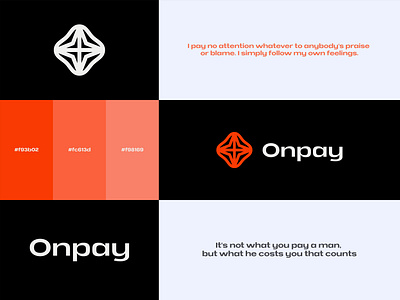 Onpay logo design brand identity branding discover icon identity logo logo design logo mark logodesign logos logotype mark modern logo pay paymet typography vector
