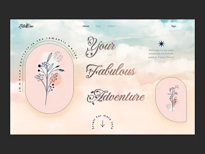 Web site: landing page ART art design illustration landing ui ux web