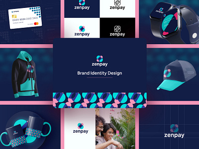 Zenpay Brand Identity Design accounting app design balance banking brand brand book brandguideline branding design finance fintech illustration logo ofspace payment pos ui