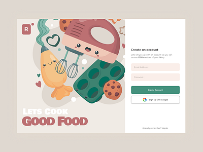 UI Concept Design: Sign Up Page design flat illustration minimal ui ux