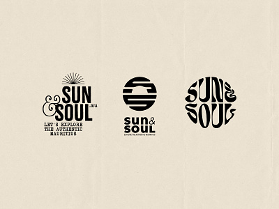 Sun & Soul logo option brand identity branding freelance graphic design graphiste identity island island life logo logo design logo maker s soul sun sunset tourism tourist travel tropical zimbo