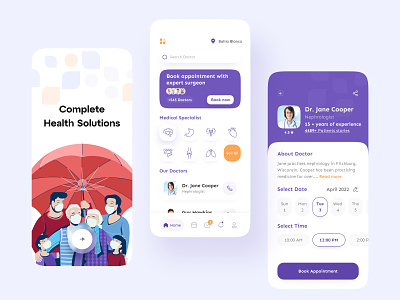 Medical App app app design appointment app concept app design doctor app doctor appointment doctor appointment app health health app healthcare healthcare app ios medical medical app medicine schedule ui ux