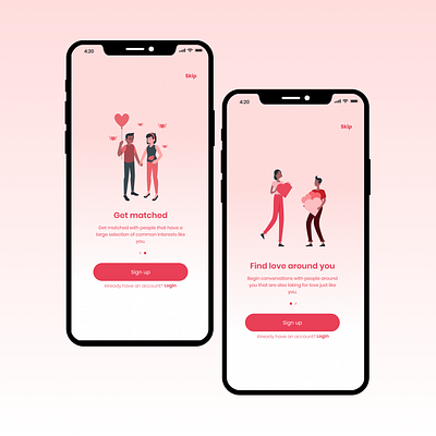 Date Easy - Dating Application app interface application interface figma figma design ui