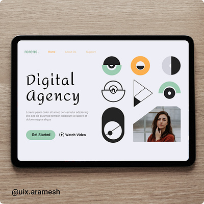 Landing Page (practice work) branding digitalagency figma graphic design landingpage mockup ui ux website