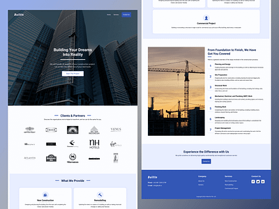 Built In - Construction Company Landing Page building construction home page landing page responsive ui ux web design website