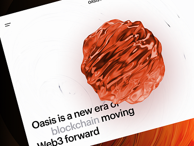 Oasis DeFi website 3d blockchain crypto cryptocurrency defi landing page minimalism token trend ui uidesign ux webdesign website