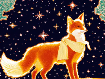The Fox Tale Art animals art canvas decoration design fox graphic design illustration nature pets print