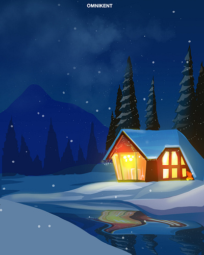 Christmas Home adobeillustator design digitalart digitalpainting illustration