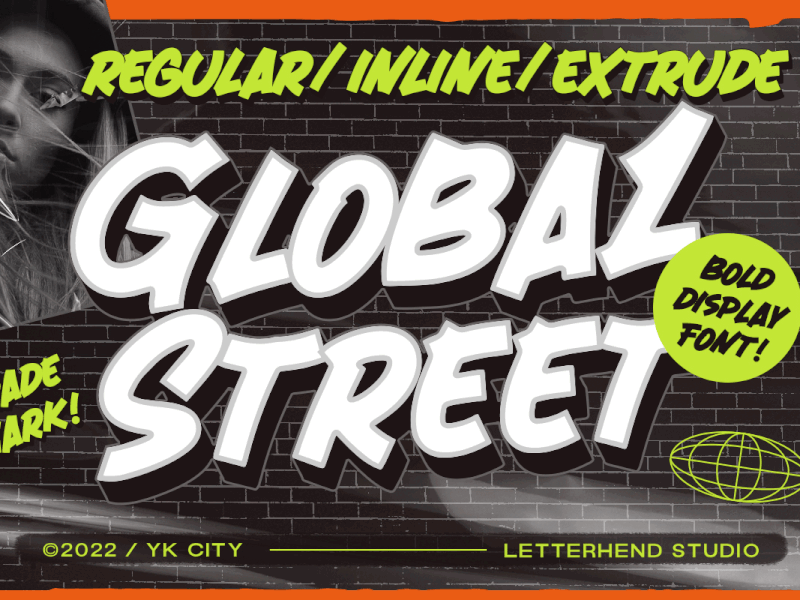 Global Street - Bold Display Font freebies happy font