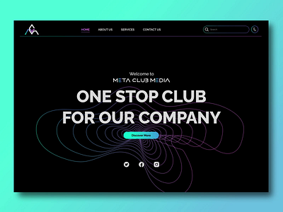 Website Design for Meta Club Media 3d animation brand branding design digital digital art digital marketing figma graphic design identity branding illustration logo motion graphics prototype ui ui ux ux vector web 3