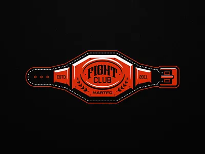 Fight Club Martfű Championship Belt belt belt design branding championship belt design fight fight club fighting graphic design gym gym branding hungary illustration logo logo design martfű sports branding vector