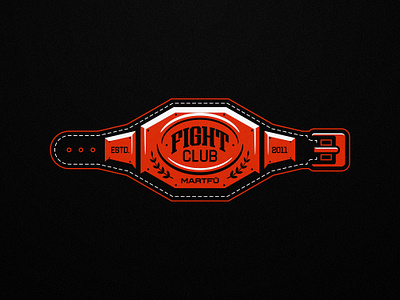 Fight Club Martfű Championship Belt belt belt design branding championship belt design fight fight club fighting graphic design gym gym branding hungary illustration logo logo design martfű sports branding vector