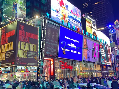 A Mouse on the A Train first NY adventure is Times Square