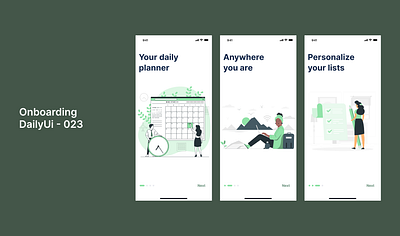 Onboarding / DailyUi - 023 app design ui ux