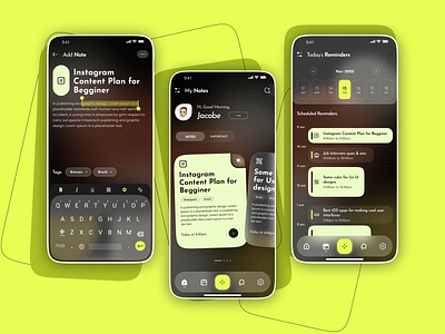 Task Note App| Reminders App Design | To do App 📝 assistant branding clean ui collaborative crm daily ui minimal notes notesapp planner productivity reminder sticky notes task app task list todo app tracking ui ux design web3