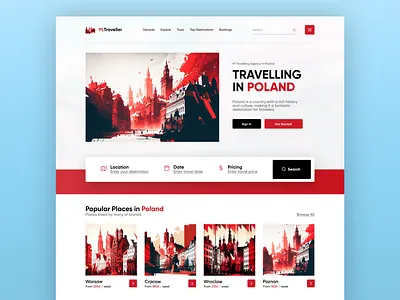 Travel Agency design graphic design illustration logo poland polish travel agency travelling ui uiux ux